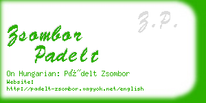 zsombor padelt business card